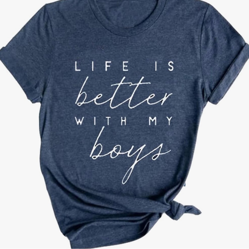 Chic Nation Navy Blue Graphic Tee